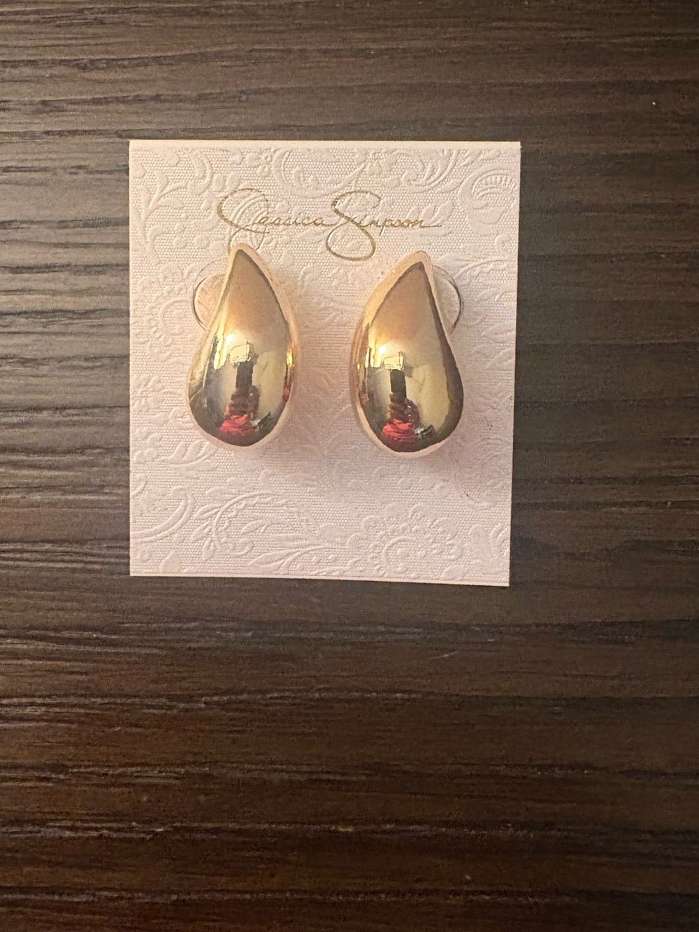 NEW Jessica Simpson Gold Teardrop Earrings